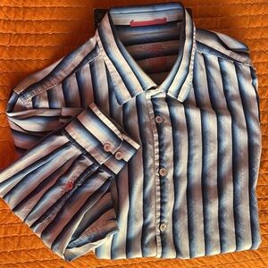 Tommy Bahama Denim men’s 100% cotton long sleeved button down striped shirt szXL